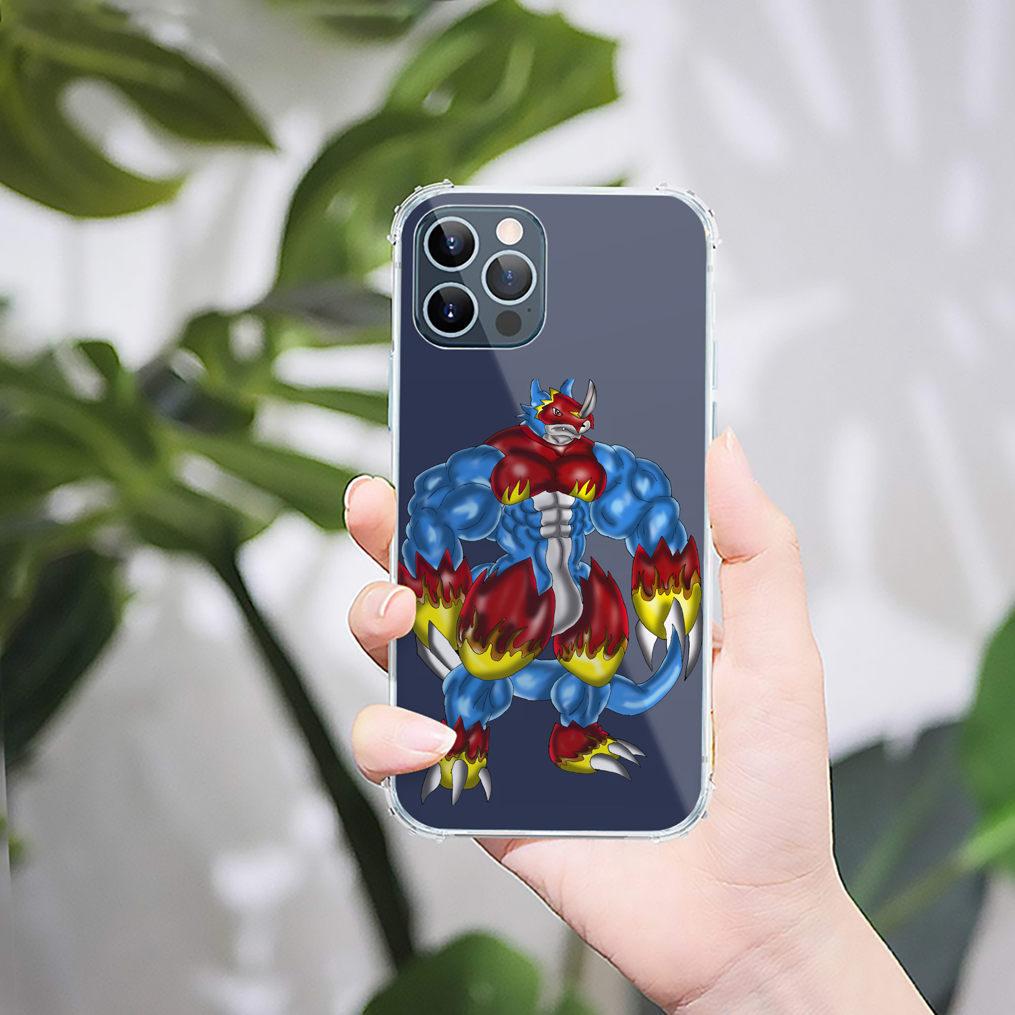 （画像用） Digimon デジタルモンスター/デジモン 【iPhone 12シリーズ対応】透明スマホケース（クリアソフトケース）